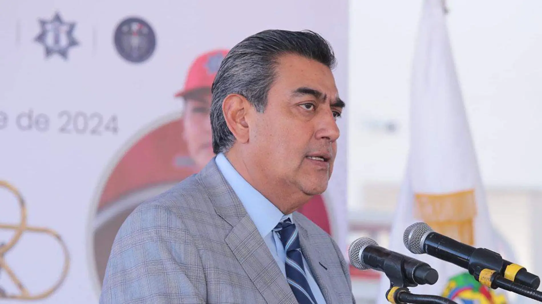 El gobernador de Puebla, Sergio Salomón Céspedes Peregrina